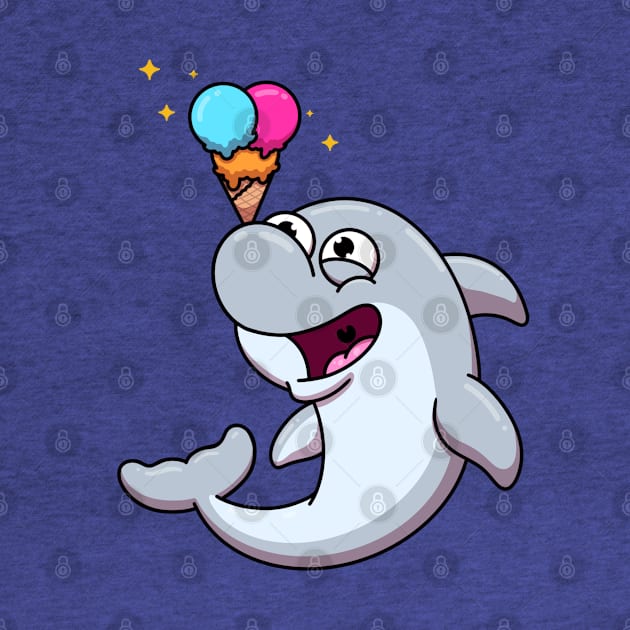 Dolphin Doing Tricks With Ice Cream by TheMaskedTooner